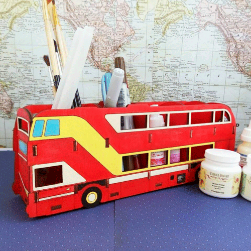 Настільний органайзер для письмового приладдя Лондонський Автобус , №11 (колір Червоний) Настільний органайзер для письмового приладдя Лондонський Автобус , №11 (колір Червоний)