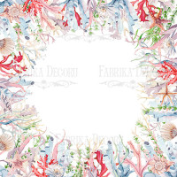 Лист двостороннього паперу для скрапбукінгу Sea soul-4 20,5х20,5 см