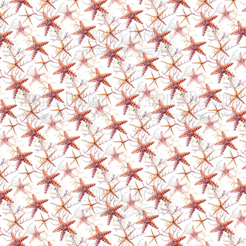 Лист двостороннього паперу для скрапбукінгу Sea soul-1 10,5х10,5 см