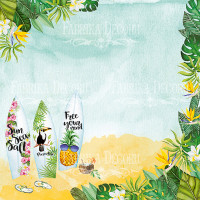 Лист двостороннього паперу для скрапбукінгу Wild Tropics-4 20,5х20,5 см
