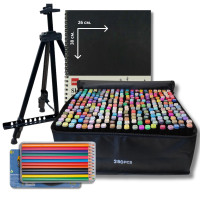 Набор для рисования с мольбертом и маркерами 280 цветов ARTONE-hobi-Art