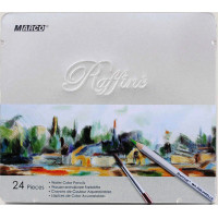 Набір акварельних олівців Raffine в металевому пеналі 7120-TN, 24 шт  