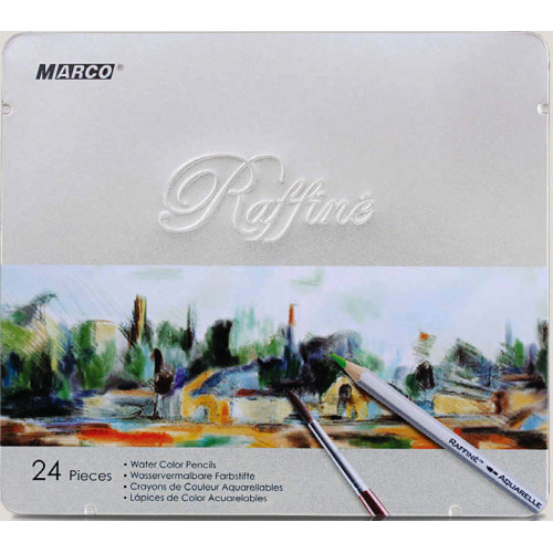 Набор акварельных карандашей Raffine в металлическом пенале 7120-TN, 24 шт