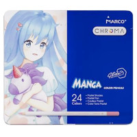 Набір кольорових олівців Marco Chroma Manga 24 кольори  