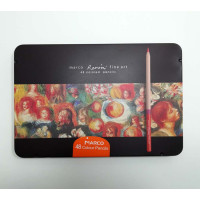 Набор профессиональных цветных карандашей Marco Renoir Fine Art FM3100-TN в металлическом пенале, 48 шт
