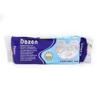 Масса для лепки, глина белая 1 кг Dozen