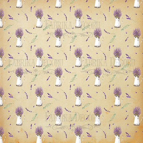Лист двусторонней бумаги для скрапбукинга Lavender Provence №22-03 30,5×30,5 см Лист двусторонней бумаги для скрапбукинга Lavender Provence №22-03 30,5×30,5 см