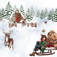 Лист двусторонней бумаги для скрапбукинга Bright Christmas №1123-2 30,5×30,5 см  