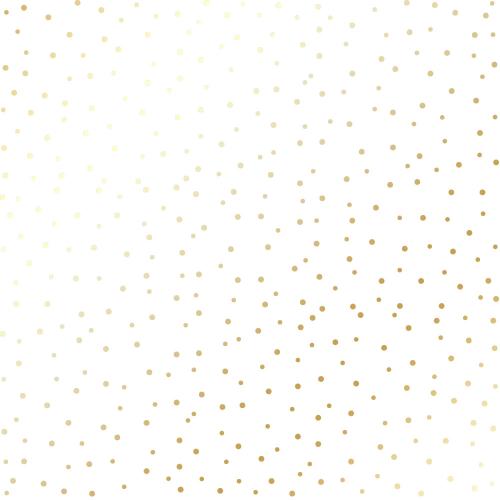 Лист односторонней бумаги с фольгированием, дизайн Golden Drops white, 30,5см х 30,5 см