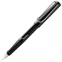 Чернильная Ручка Lamy Safari Сияющая Черная EF / Чернила T10 Синие [019] (4014519280071)
