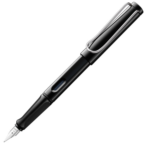 Чернильная Ручка Lamy Safari Сияющая Черная EF / Чернила T10 Синие [019] (4014519280071)