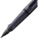 Чернильная Ручка Lamy Safari Стальная черная F/Чернила T10 Синие [0Е2] (4014519769453)