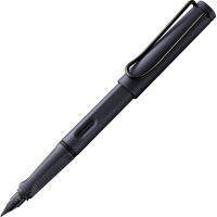 Чернильная Ручка Lamy Safari Стальная черная F/Чернила T10 Синие [0Е2] (4014519769453)