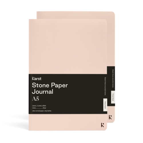 Записная книжка Karst Journal A5 / Линейка + Нелинированный Розовый пион (2 шт.) (754169024956)
