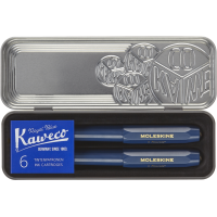 Набор чернильная ручка и Шариковая ручка, 6 картриджей Moleskine x Kaweco, Синий (8056598854985)
