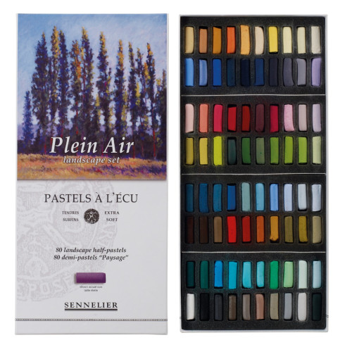 Набор сухой пастели Sennelier Plein Air (Пленер), 80 цветов, 1/2, картон.