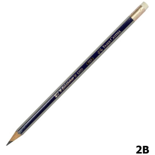 Карандаш чорнографітний Faber-Castell Goldfaber 1222 2В з гумкою, 116802  