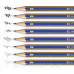 Карандаш чернографитный Faber-Castell Goldfaber 1222 2В с ластиком, 116802