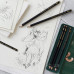 Набор матовых чернографитных карандашей Faber-Castell Pitt Graphite Matt, в метал. кор. 6 шт (2В-12В) 115207