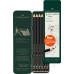 Набор матовых чернографитных карандашей Faber-Castell Pitt Graphite Matt, в метал. кор. 6 шт (2В-12В) 115207