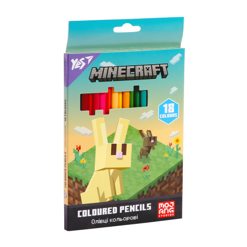 Карандаши цветные Yes 18 цветов Minecraft Spring