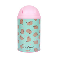 Настольный контейнер для мусора YES метал. Pusheen 10x18см