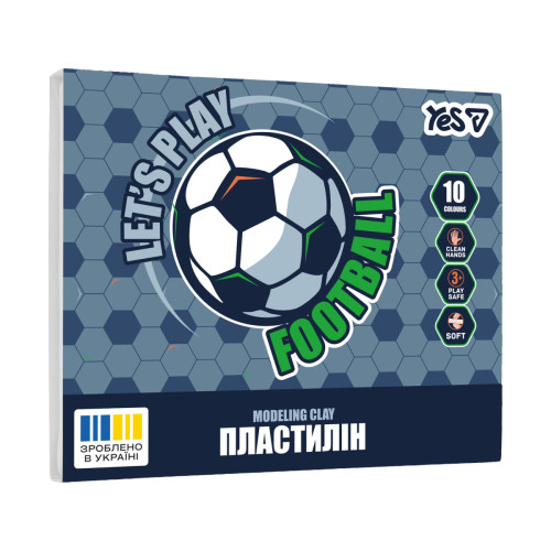 Пластилин Yes 10 цветов 200г Футбол