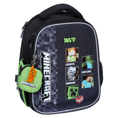 Рюкзак школьный каркасный YES Minecraft Reality H-100