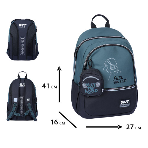 Рюкзак Yes Feel the Beat T-113M Рюкзак Yes Feel the Beat T-113M