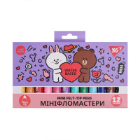 Фломастери Yes 12 кольорів Line Friends Mini