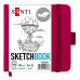 Скетчбук SANTI для графики 12x12см 100 л. твердая обложка PU 110г/м2сливовий