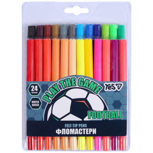 Фломастеры Yes 24 цвета Футбол