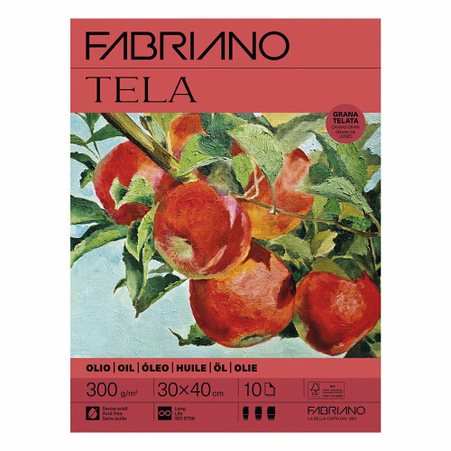 Склейка для масла Tela 30х40 см 300 г/м² 10 листов Fabriano