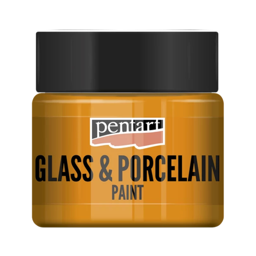 Краска акриловая Оранжевая Glass and Porcelain, на водной основе, 30 мл, Pentart