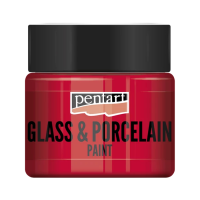 Фарба акрилова Червона Glass and porcelaine, на водній основі 30 мл, Pentart