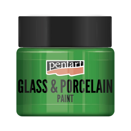 Фарба акрилова Зелене яблуко Glass and porcelaine, на водній основі, 30 мл, Pentart