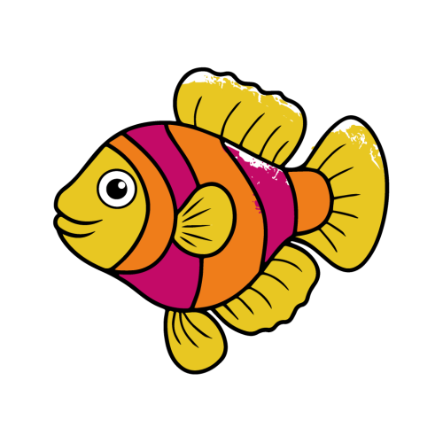 Детская раскраска с пальчиковыми красками Полосатая рыбка 15623-AC 25×25 см