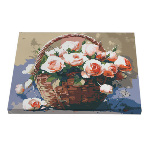 Картина по номерам Riviera Blanca Корзина роз 40x50 см (RB-1278)