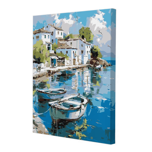 Картина по номерам Riviera Blanca Прибрежный город 40x50 см (RB-1219)