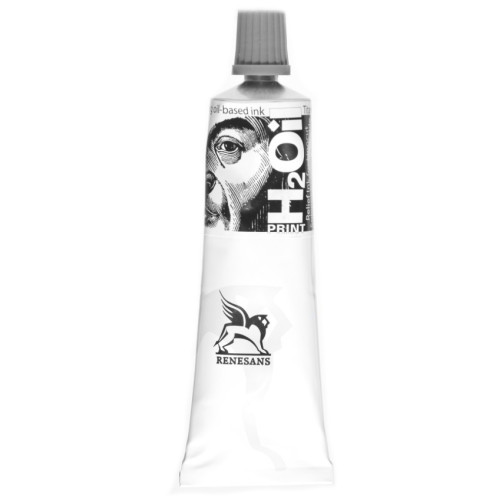 Масляная краска H2OilPrint для рельефной печати 60 мл, 01 Титановый белый