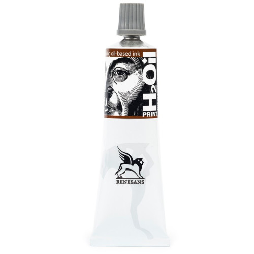 Масляная краска H2OilPrint для рельефной печати 60 мл, 09 Сепия