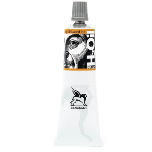Масляная краска H2OilPrint для рельефной печати 60 мл, 10 Желтая охра