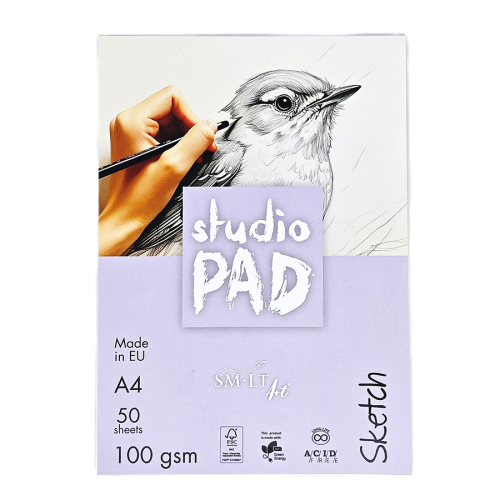 Склейка для эскизов Studio, А4, 120 г/м², 50 л, SM-LT Art