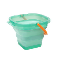 Ведро силиконовое складное HIMI, 2,5 л, зеленое, для мытья кистей