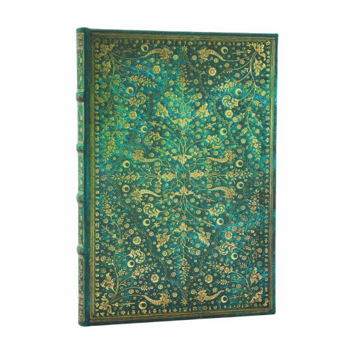 Записник Paperblanks Смарагдова квітка, середній Лінійка (9780349713151)