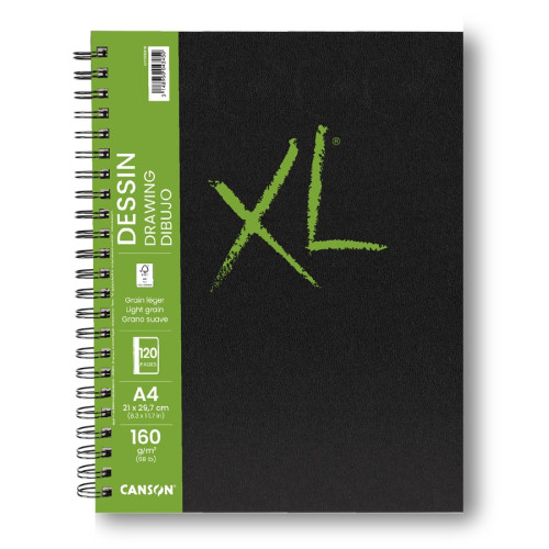 Блокнот для рисунка на спирали DRAWING XL, А4, 160 г/м², 60 л, Canson