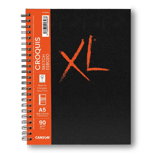 Блокнот для рисунка на спирали SKETCH XL, А5 (14,8x21 см), 90 г/м², 100 л, Canson