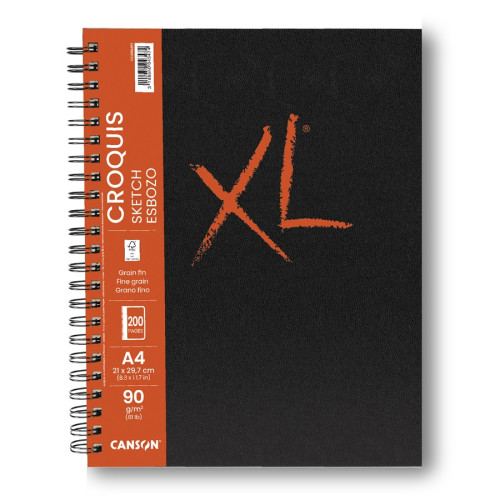 Блокнот для рисунка на спирали SKETCH XL, А4, 90 г/м², 100 л, Canson