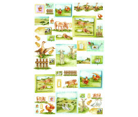 Декупажна карта на рисовому папері DECOUPAGE Napkin 35x50 см, (1) 511 Animals Farm (CT188900_511)
