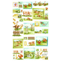 Декупажная карта на рисовой бумаге DECOUPAGE Napkin 35x50 см, (1) 511 Animals Farm (CT188900_511)